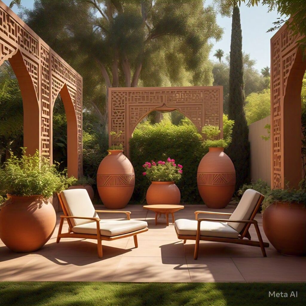 Arabesque Meets Mid-Century Modern: A Fusion of Timeless Elegance in Home Decoration 15 Arabesque Garden Elements
