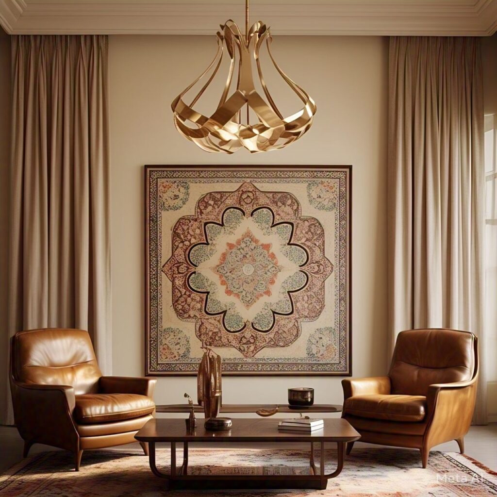 Arabesque Meets Mid-Century Modern: A Fusion of Timeless Elegance in Home Decoration 2 Arabesque mid century modern home decoration