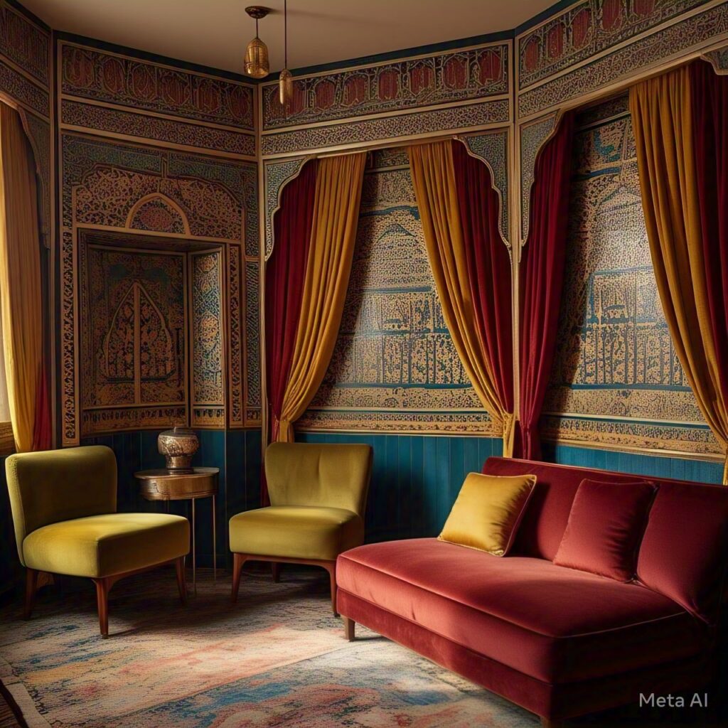 Arabesque Meets Mid-Century Modern: A Fusion of Timeless Elegance in Home Decoration 5 Rich Arabesque Hues