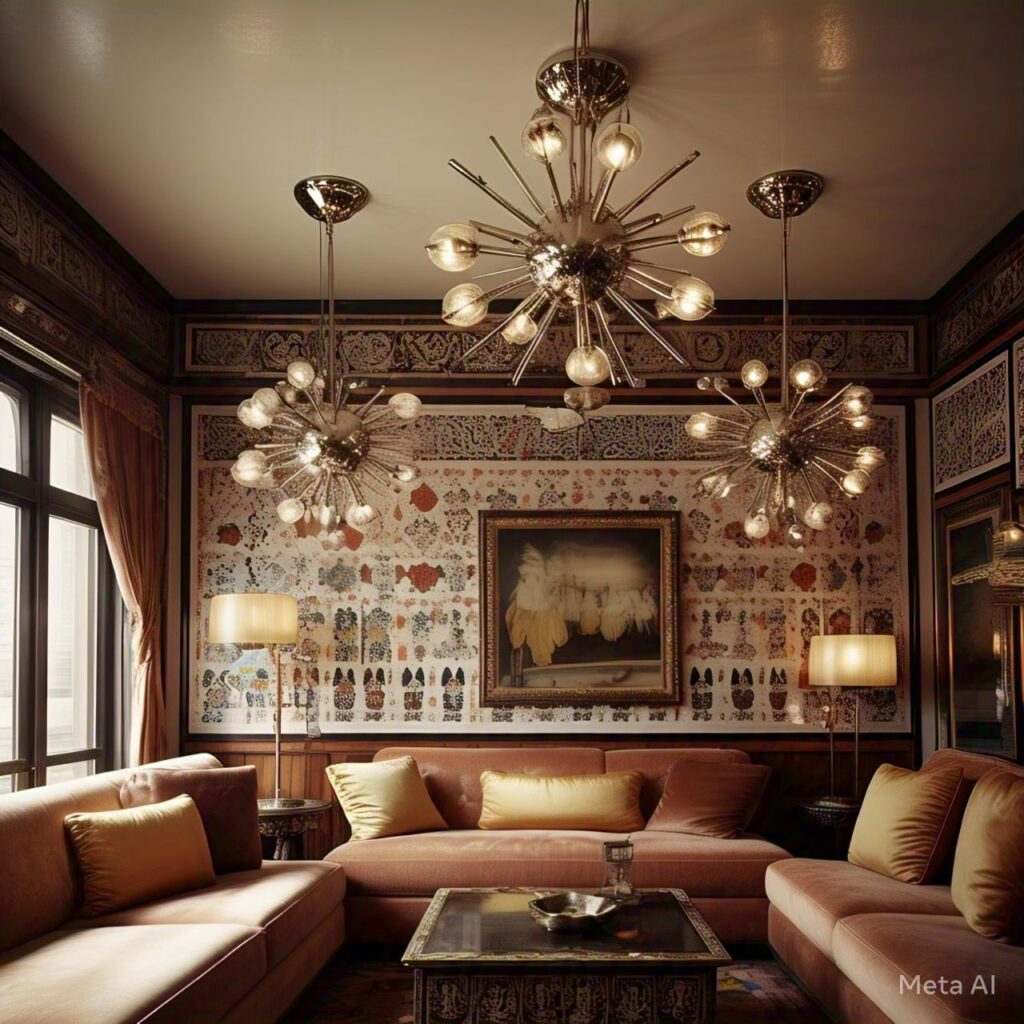 Arabesque Meets Mid-Century Modern: A Fusion of Timeless Elegance in Home Decoration 8 Sputnik Chandeliers