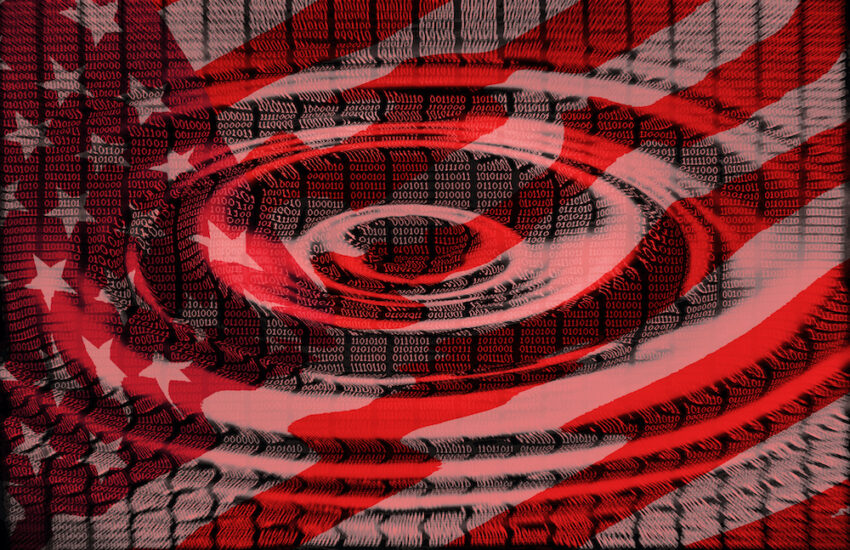 digital lines us flag