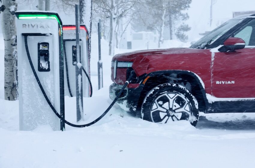 rivian snow ev chargers