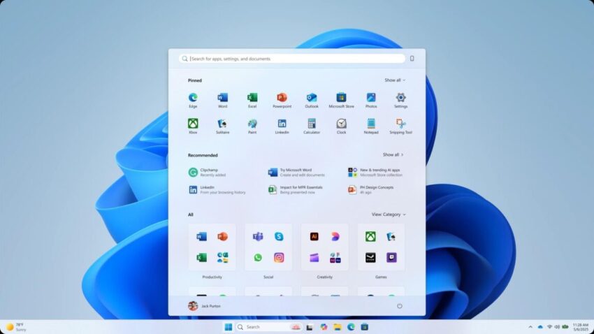 win 11 new start 1152x648